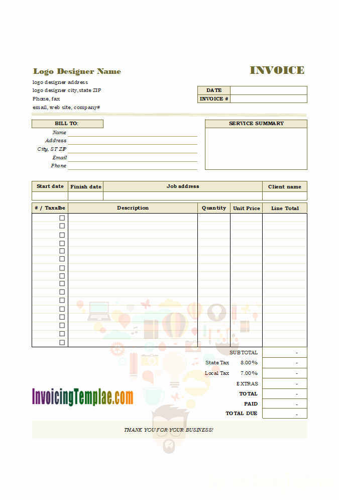 freelance graphic designer invoice template bonsai 8