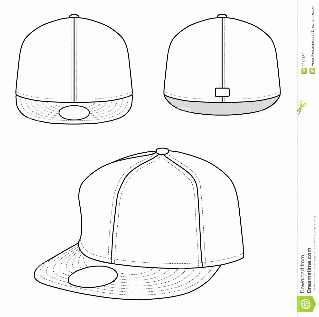 Hat Template Vector Lovely Rap Cap Stock Vector Illustration Of Clip Clothing