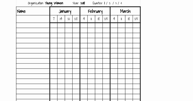 attendance sheet in excel