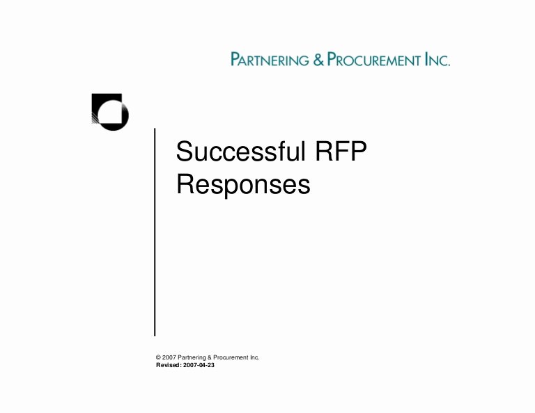 Hotel Request for Proposal Template Awesome Successful Rfp Responses