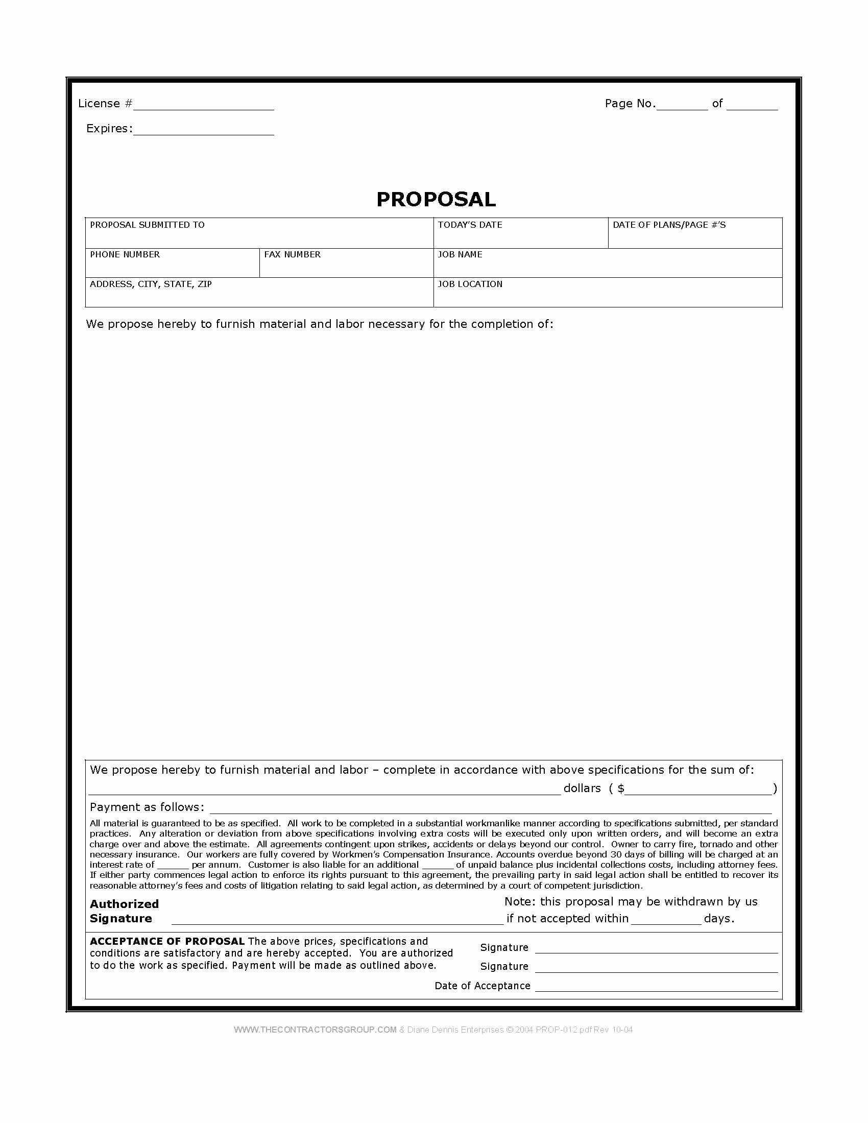 hvac proposal templates free new free print contractor proposal forms of hvac proposal templates free