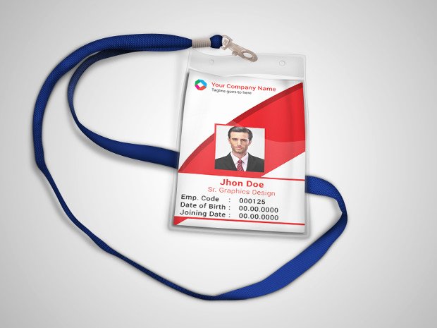 id card psd template