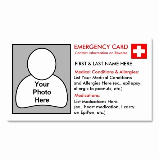 information card template best of personalised medical information cards of information card template