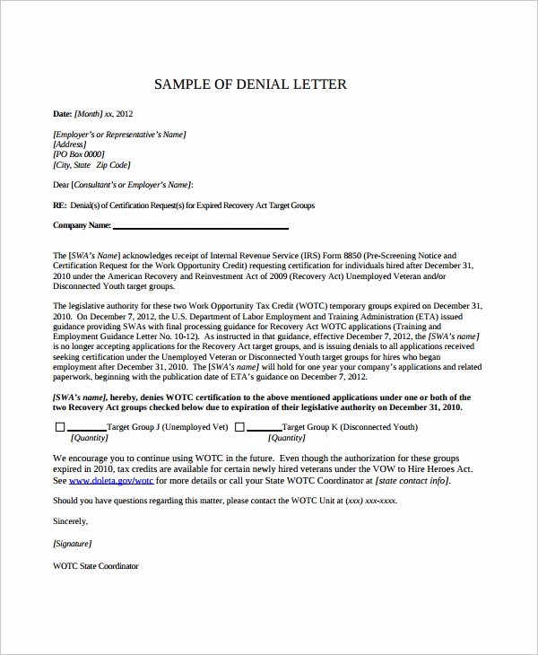 denial letter