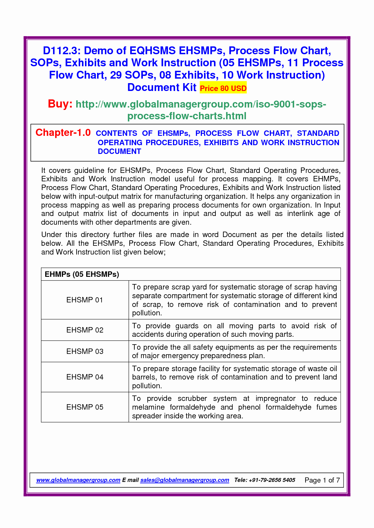  Iso 9001 Work Instruction Template 