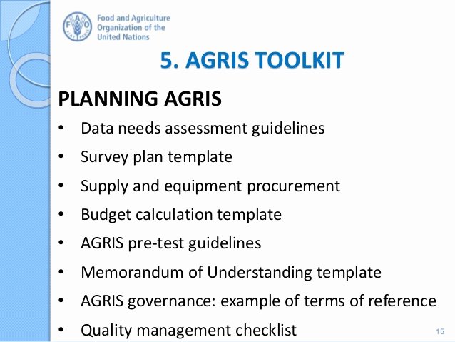 agricultural integrated survey agris rationale and methodology