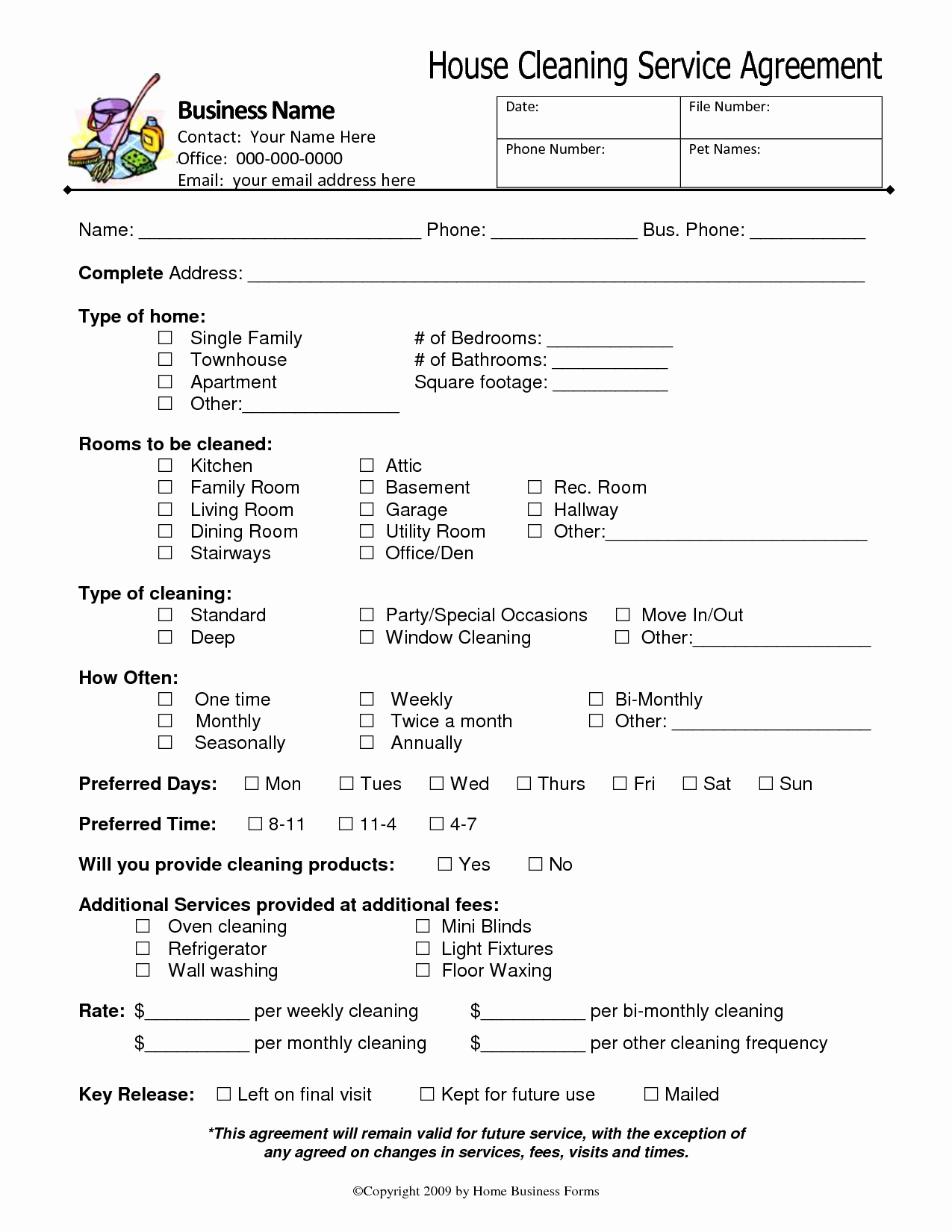 Janitorial Service Agreement Template