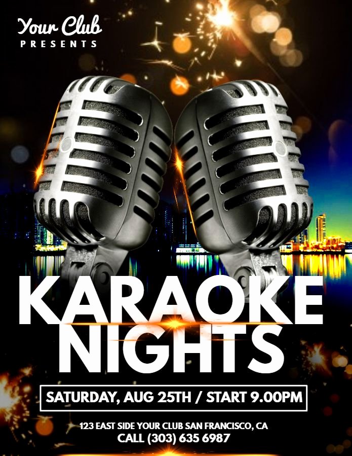 karaoke poster templates