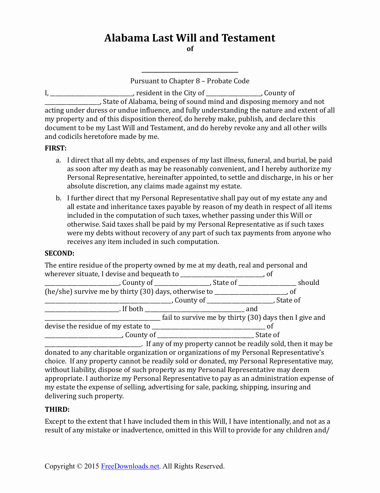 alabama last will and testament form