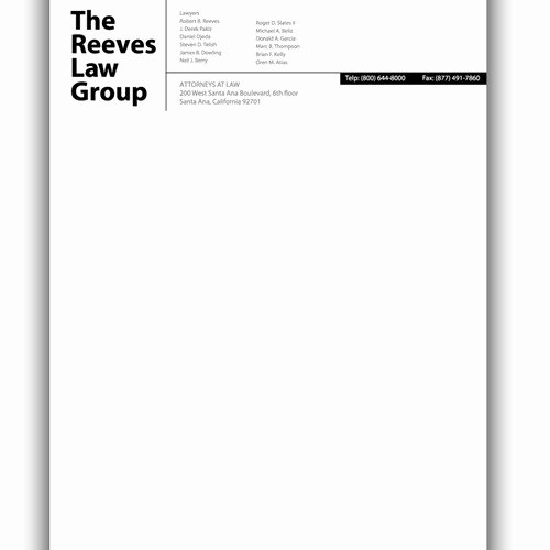 law firm letterhead design