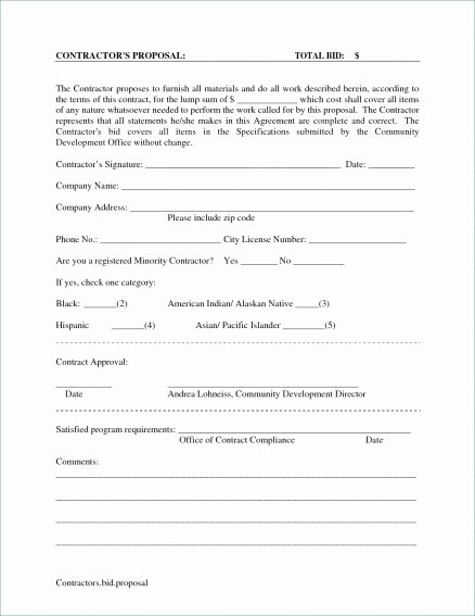 Lawn Care Bid Proposal Template Fresh Bid Proposal Template Professional Pdf Microsoft Excel