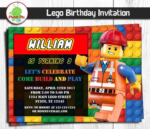 lego birthday invitations