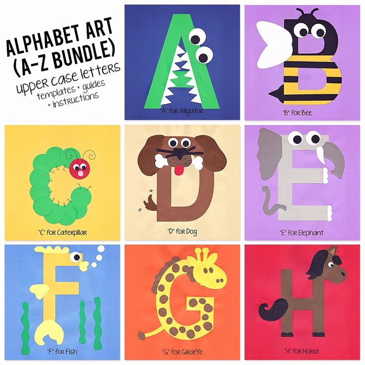 Letter A Template for Preschool Fresh Best 25 Alphabet Art Ideas On Pinterest