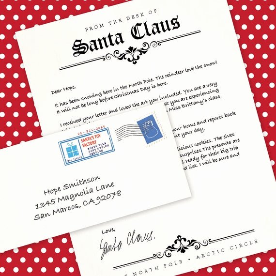 letter from santa claus ms word template