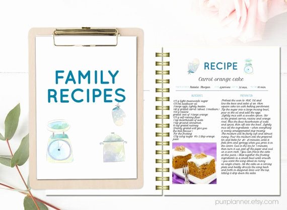 recipe book templates