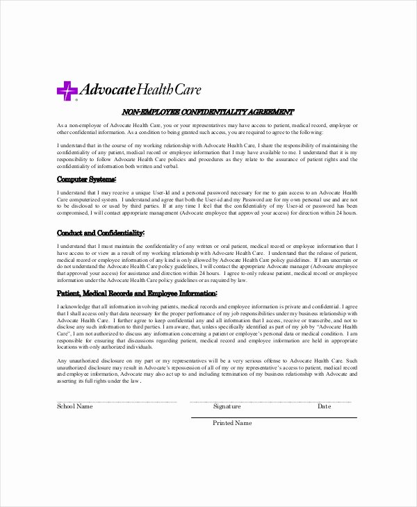 Mental Health Confidentiality Agreement Template Peterainsworth