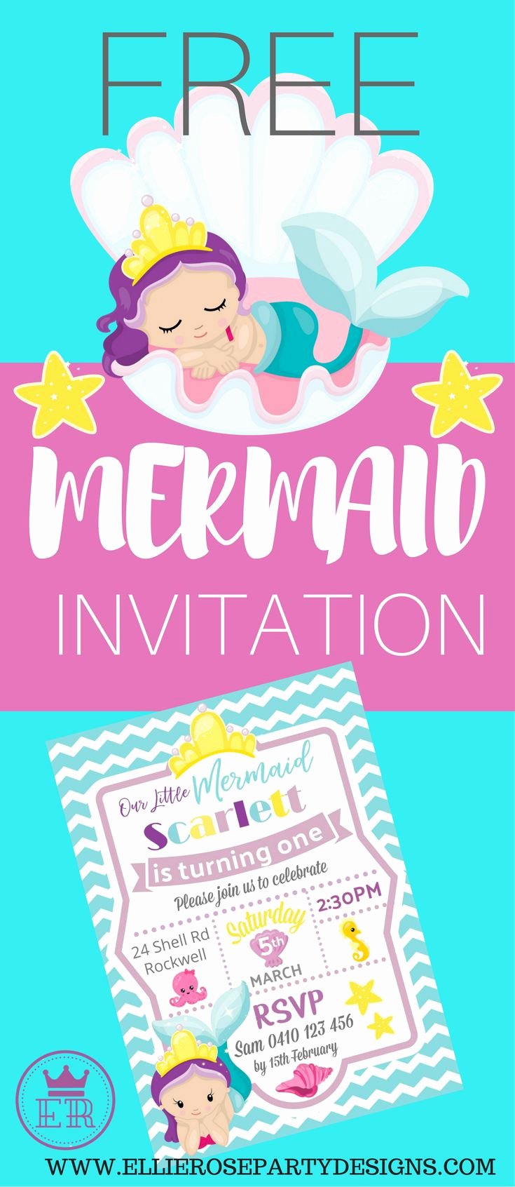 Mermaid Birthday Invitation Templates Elegant Best 25 Mermaid Party Invitations Ideas On Pinterest
