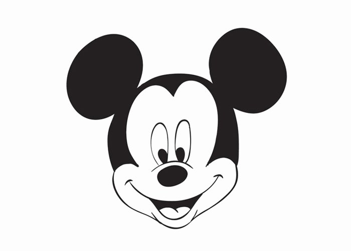 mickey mouse head coloring pages