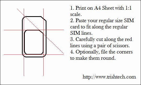 cut regular sim card into microsim size