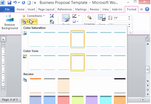 modern ui business proposal template word