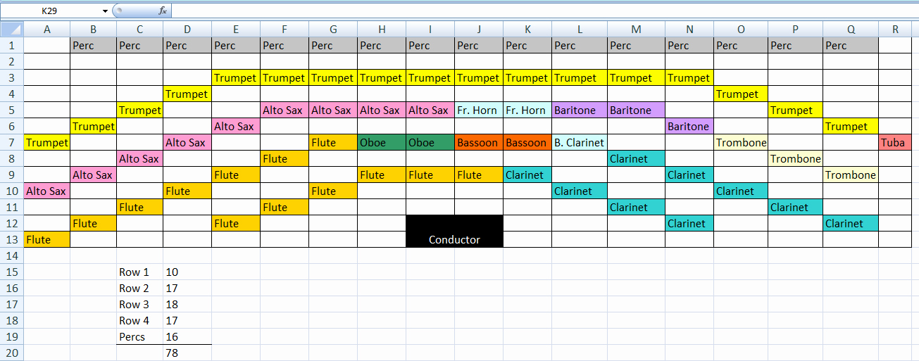 seating charts using word excel