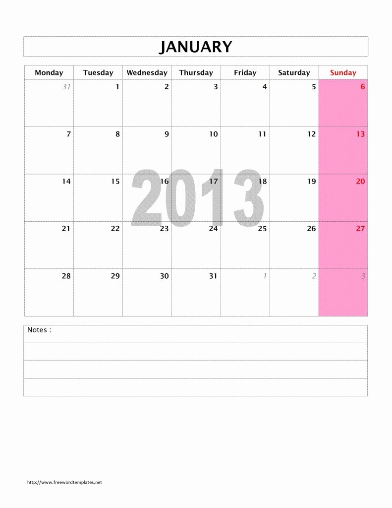 Microsoft Word Weekly Calendar Template