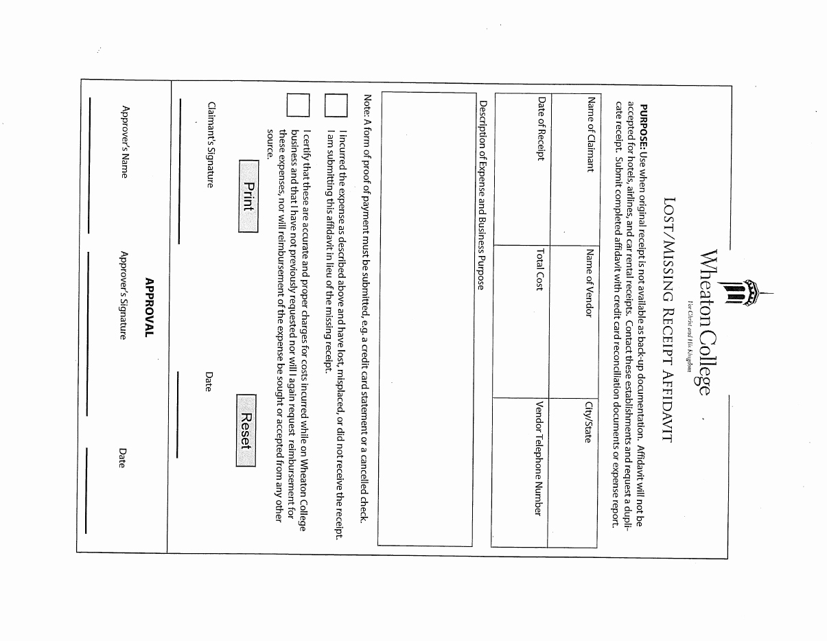 missing receipt form template peterainsworth