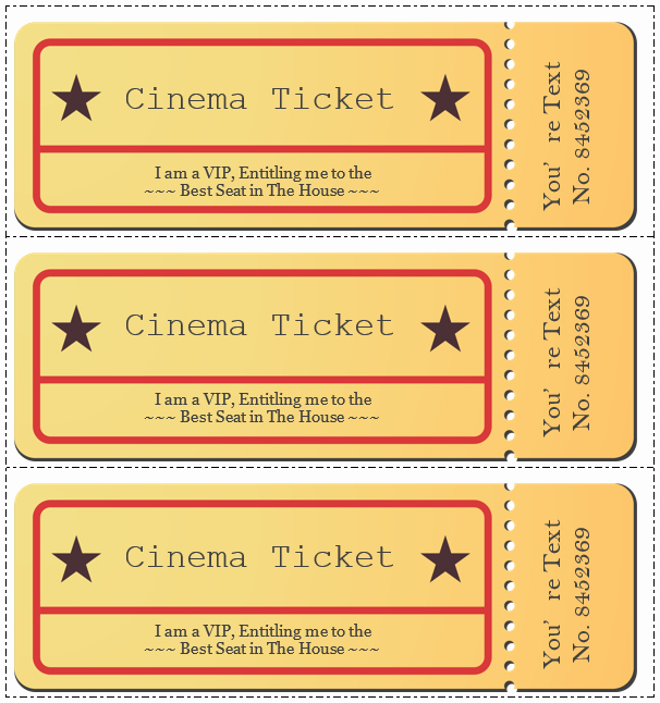 Movie Ticket Template Word Inspirational Movie Ticket Template 5 Free Printable Templates Word