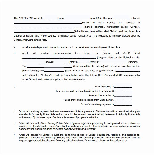 performance contract template