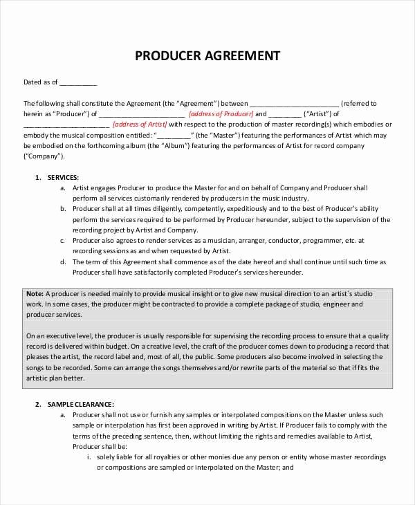 Music Performance Contract Template Luxury Music Performance Contract Durunugrasgrup
