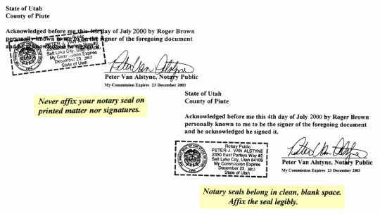 notary signatures examples