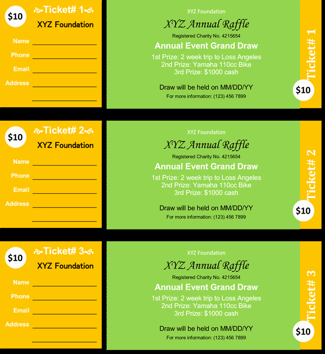 raffle ticket templates