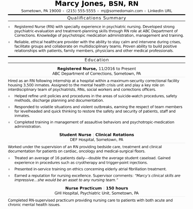 Nursing Clinical Experience Resume Fresh How to Write A Nursing Resume for A 2018 Job Market