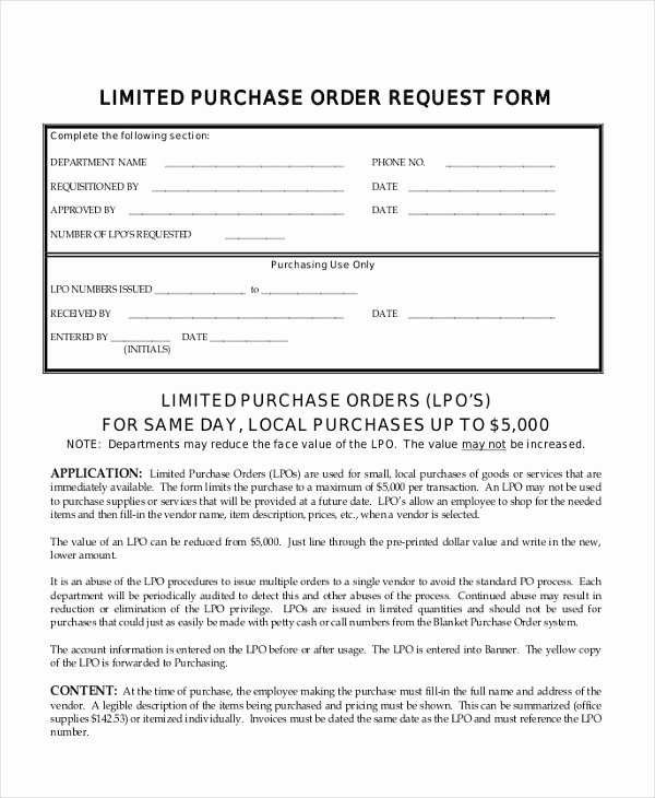 Order Request form New Sample Purchase order Request form 12 Free Documents In Pdf