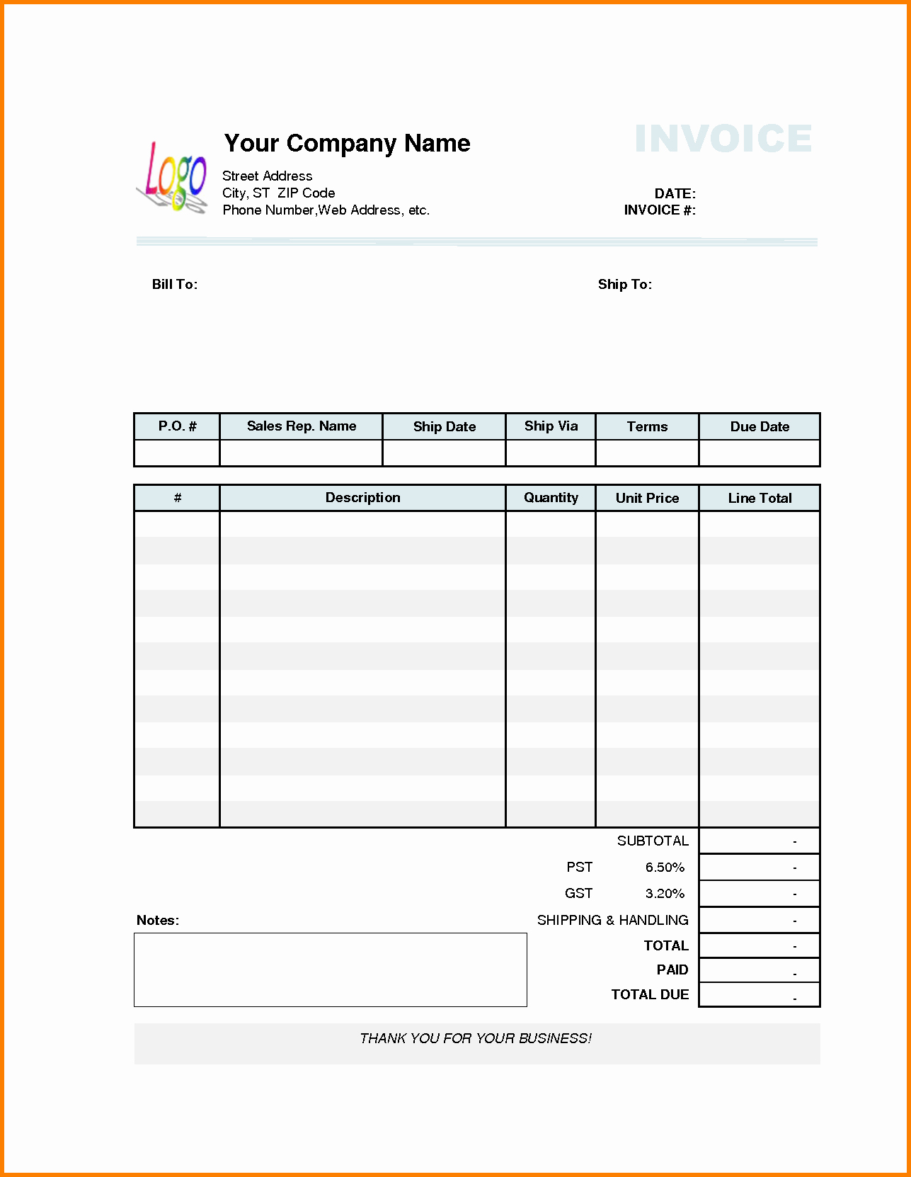 in full payments receipts templates