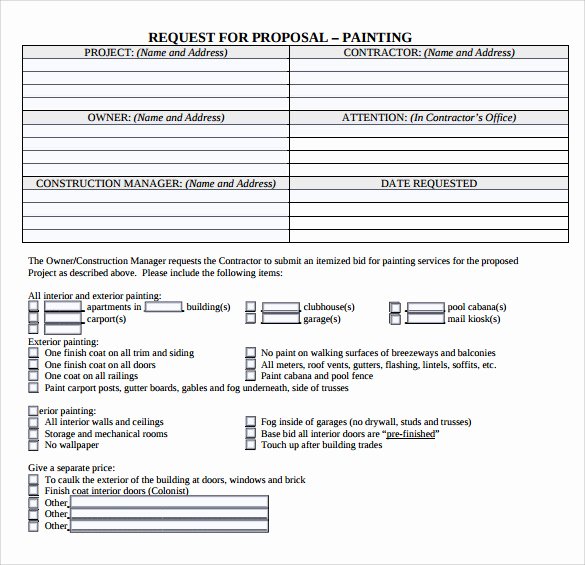 painting estimate template