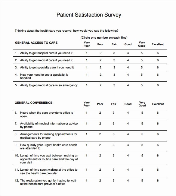 Patient Survey Form