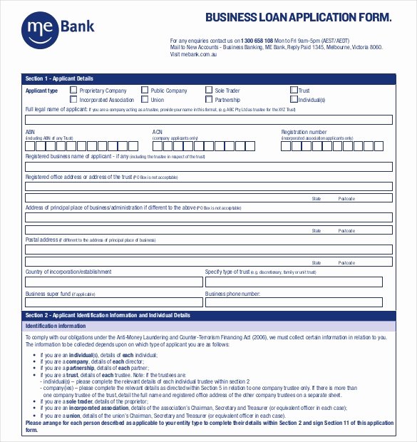sample loan application template