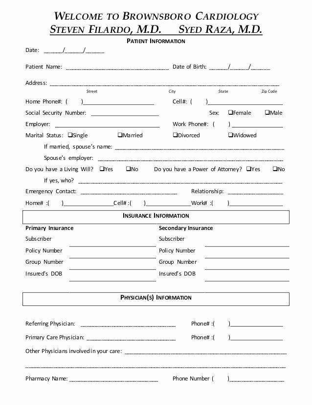 new patient forms new patient medical history