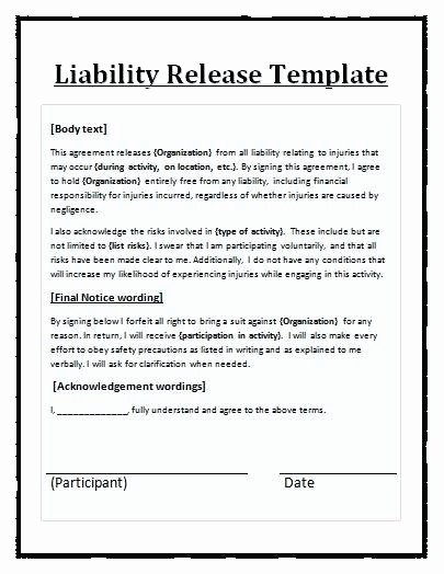 event disclaimer template