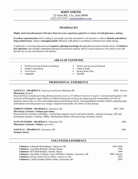 best pharmacist resume templates samples
