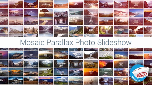 mosaic parallax photo slideshow special events after effects templates