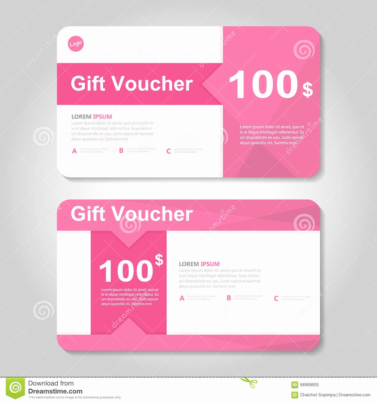 Photography Coupon Template Luxury Cute Pink and Gold Gift Voucher Template Layout Design Set