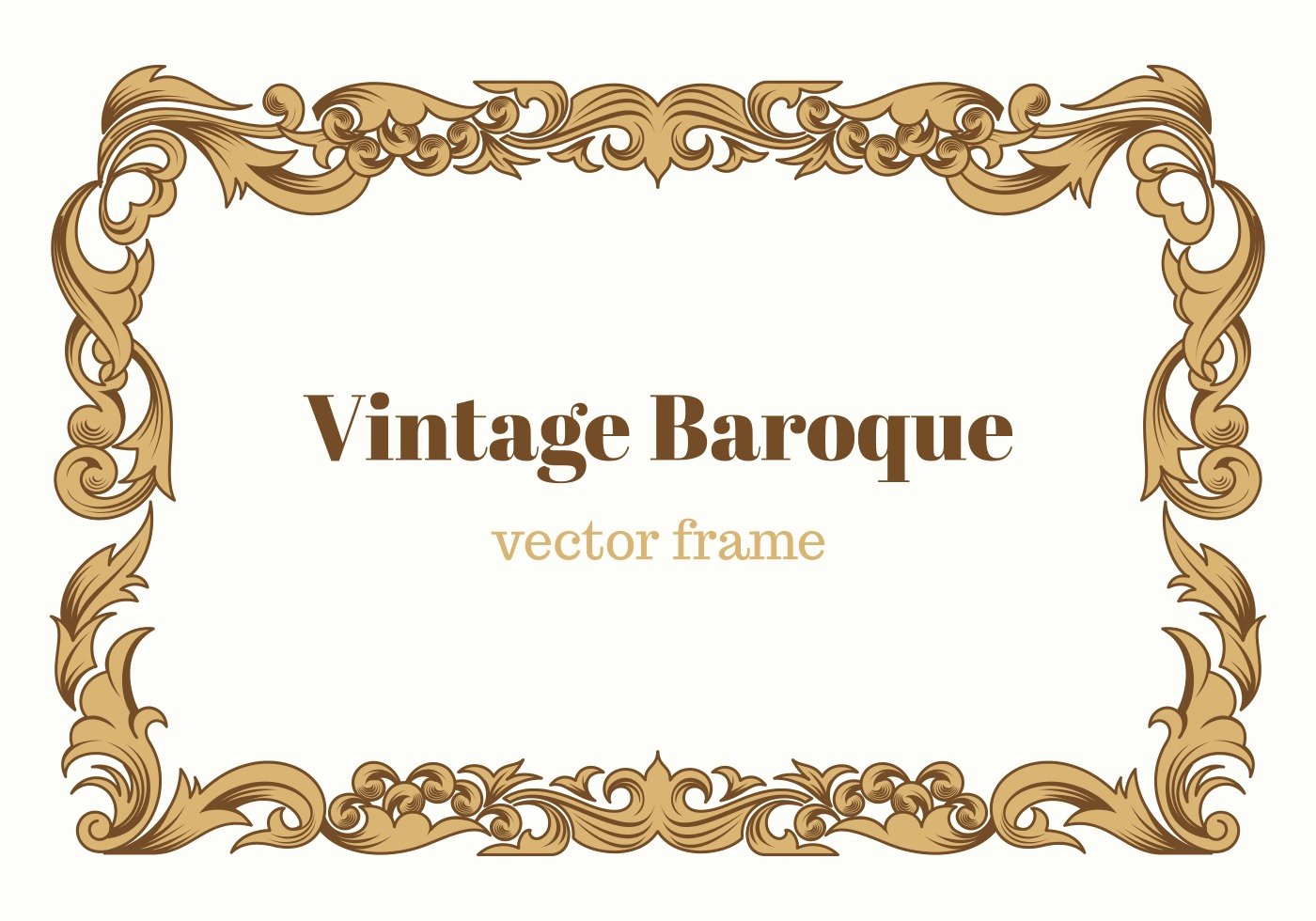 free vintage baroque vector frame