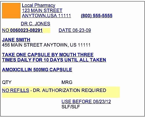 p printable prescription label template