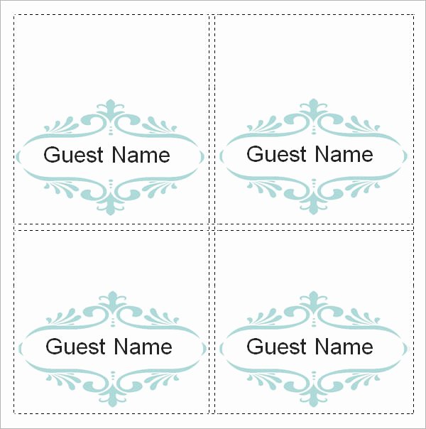Place Card Template Word 6 Per Sheet Luxury 7 Place Card Templates