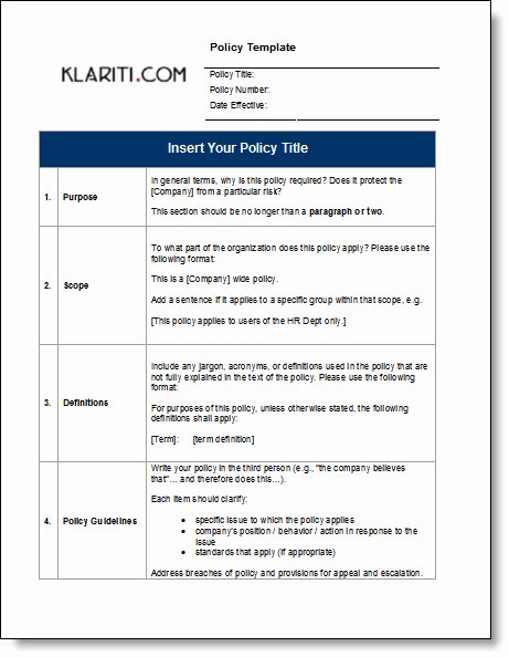 policy manual