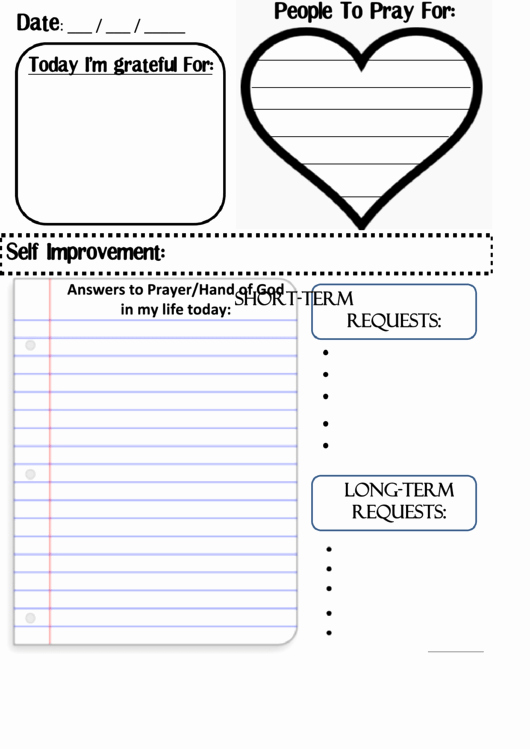 prayer journal template