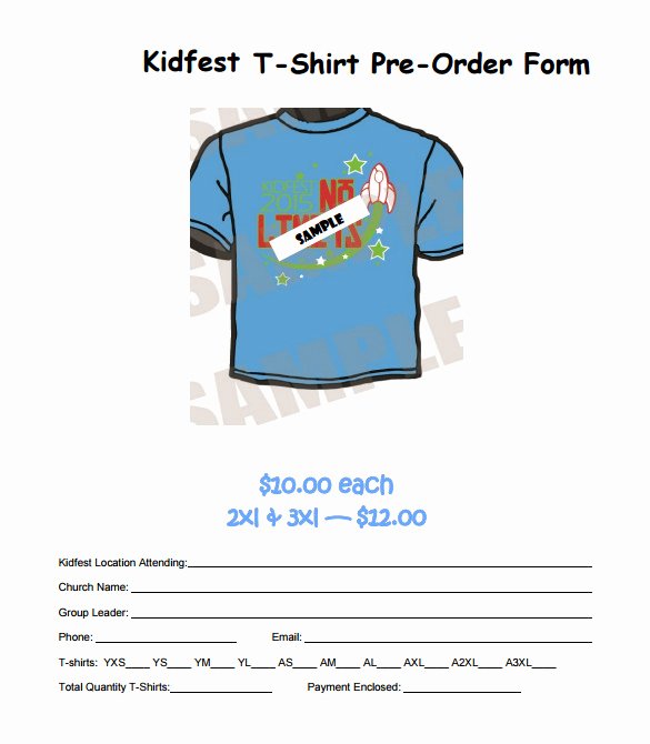 t shirt order form template