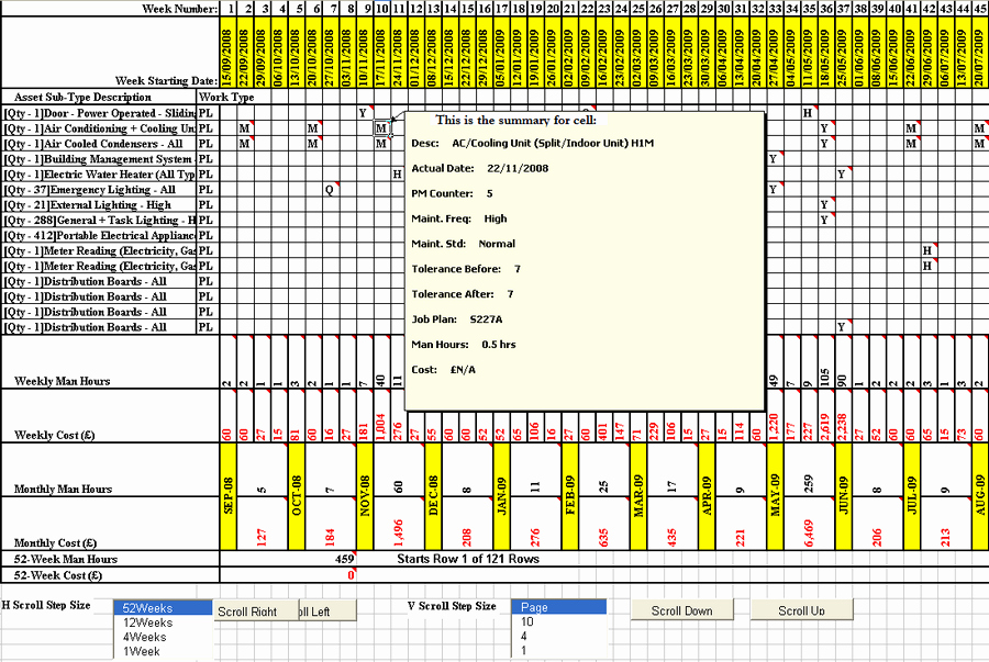 planned maintenance schedule template 1624